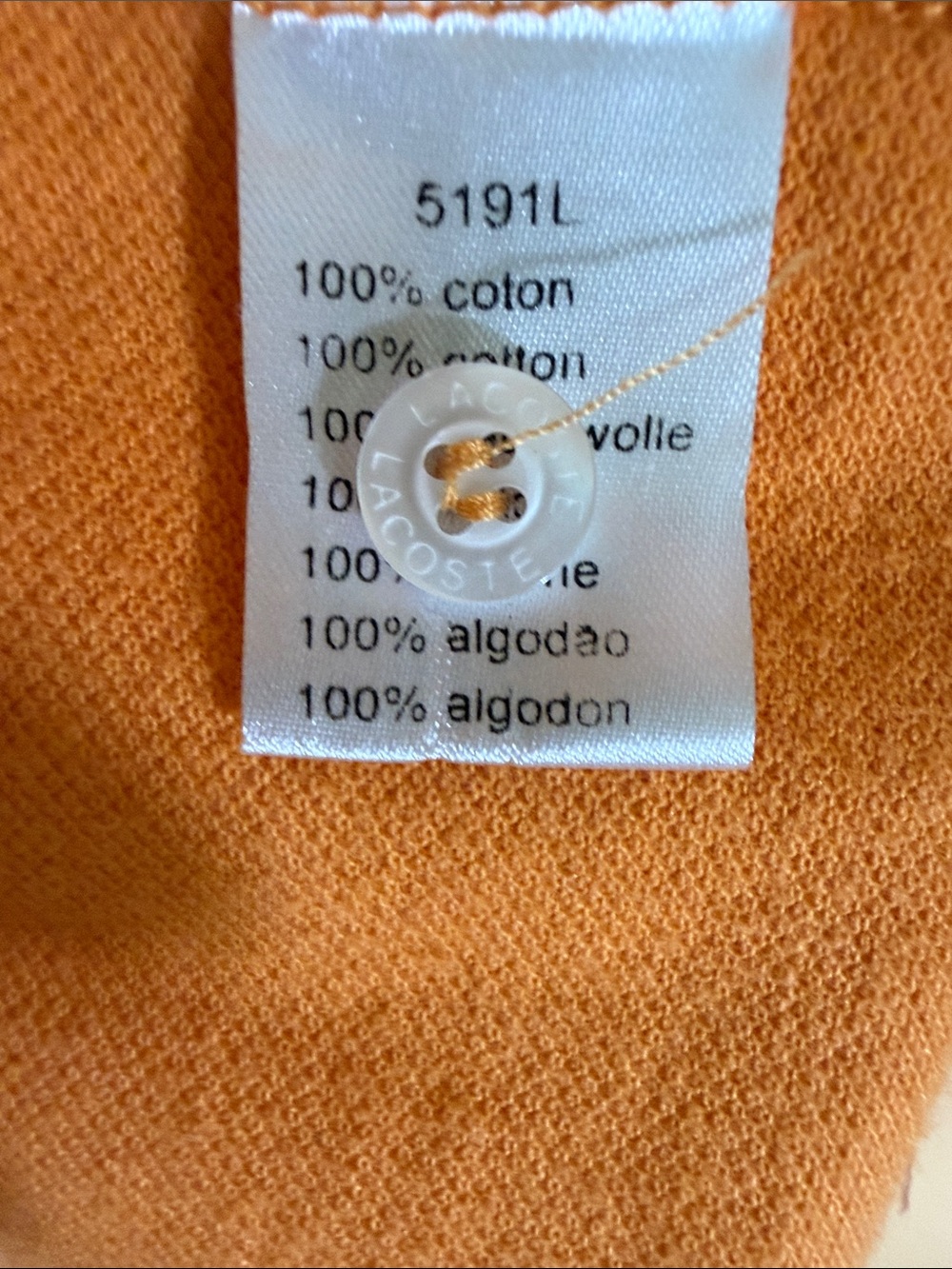 🔥 Classic Lacoste Piqué Polo Shirt – Vibrant Orange XXL/XXXL - Picture 4 of 12
